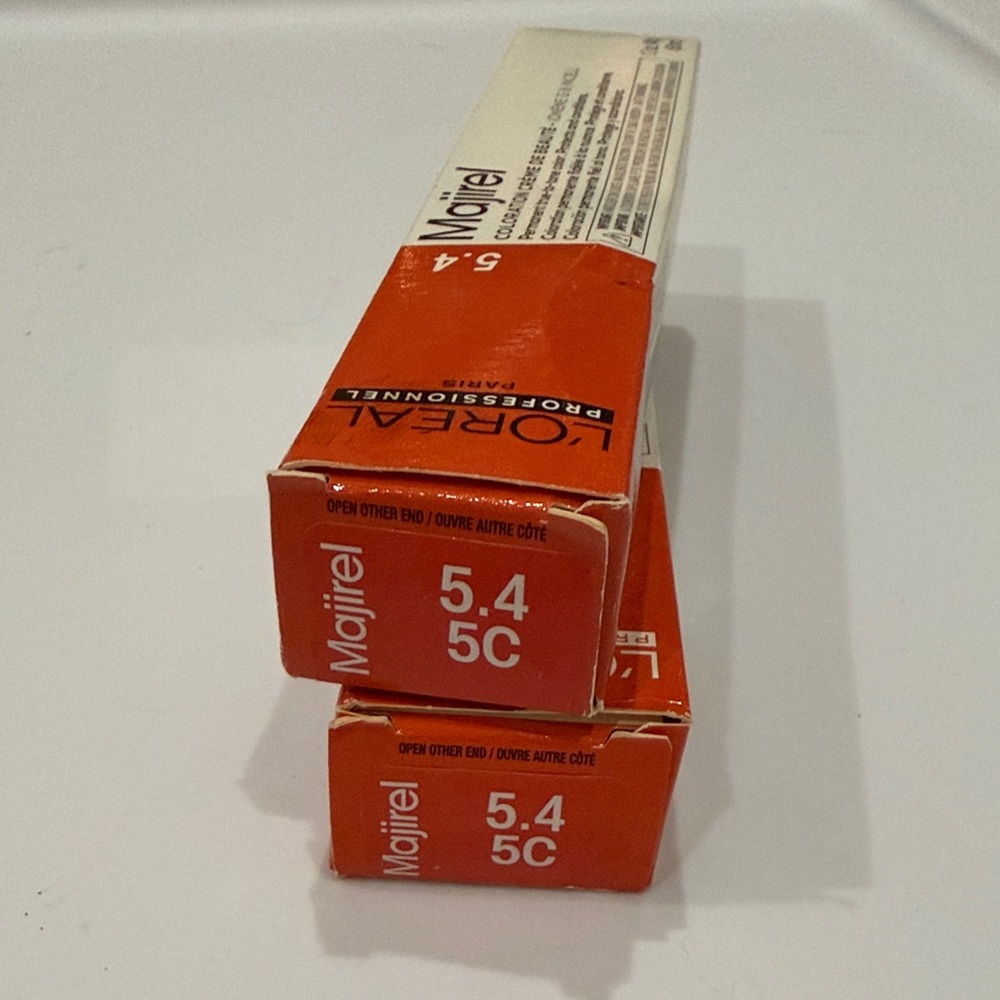 L'Oreal Majirel Hair Color 5.4 5C in Bold Red 2 tubes. NEW